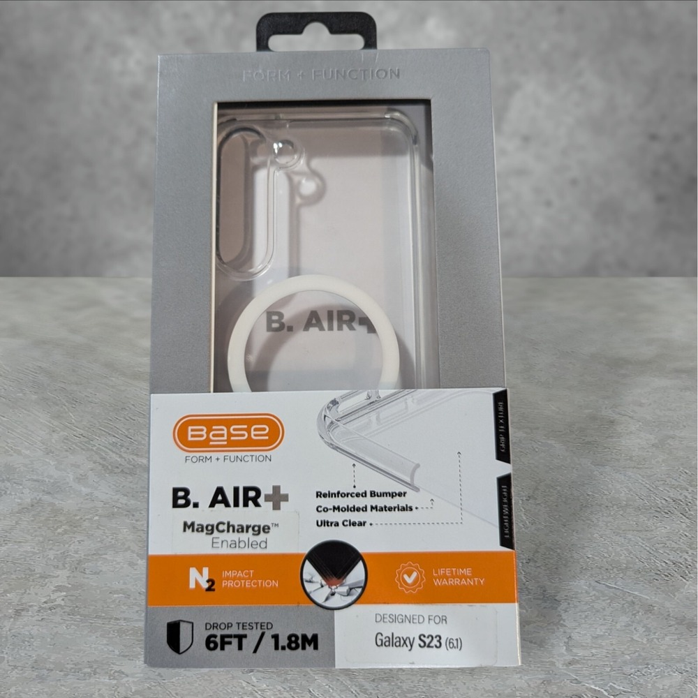 W7. Base B. Air+ Case For Samsung Galaxy S23 In Clear W/MagCharge Enabled